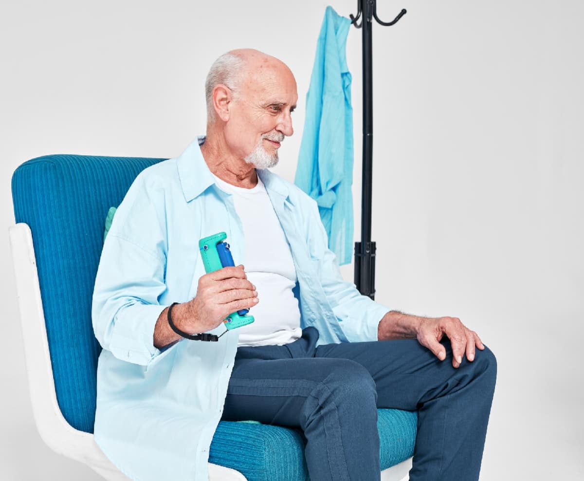 Older man at a retirement community using Able Assess
